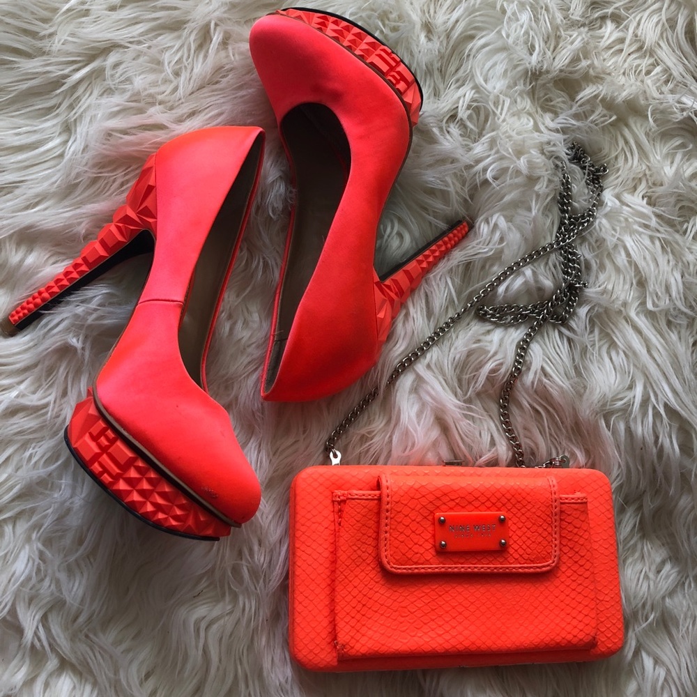 Rachel Roy Neon Orange Pump 6.5